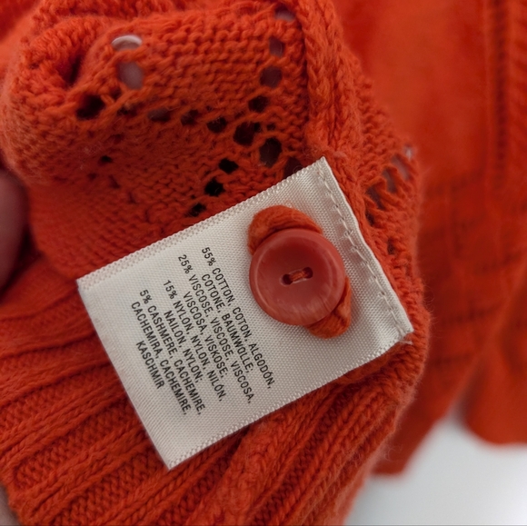 Moth Anthropologie Red Cardigan Cashmere Blend - Picture 11 of 11